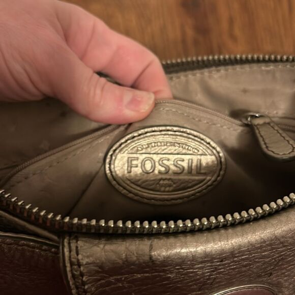 Fossil marlow leather crossbody metallic gold - Picture 8 of 8